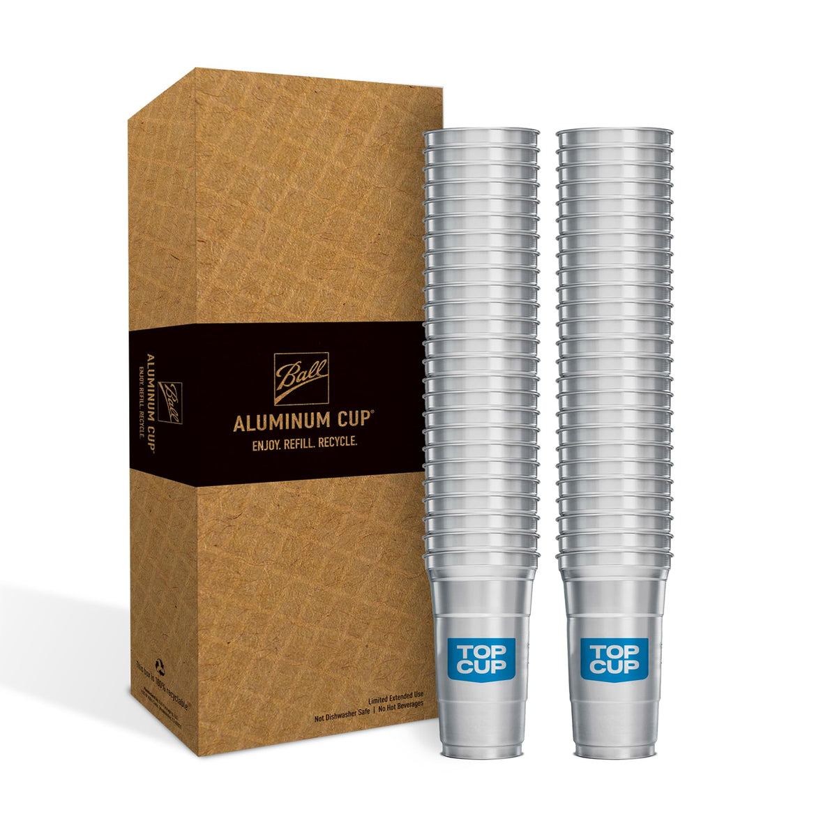 Top Cup Aluminum Party Cups - Reusable & Recyclable Made in USA