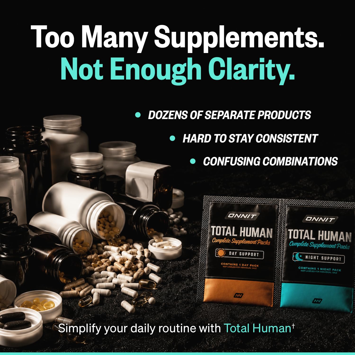 ONNIT Total Human Adult Multivitamin Capsules

