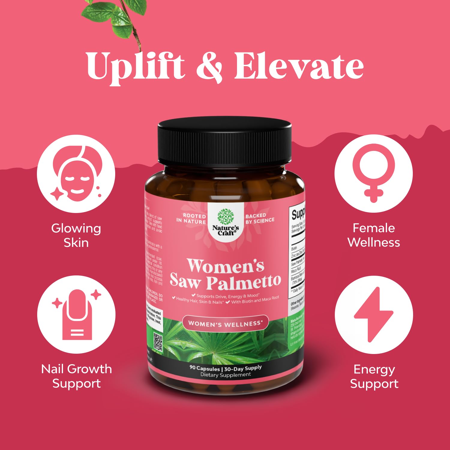 Saw Palmetto for Women 500 mg – Hair Support

