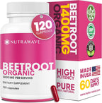 Nutra Wave Organic Beet Root Capsules Non-GMO Vegan

