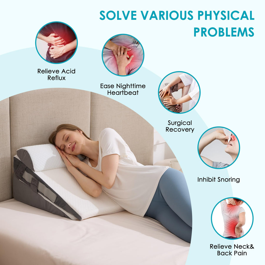 WGAKCED Wedge Pillow Set for Sleep and Recovery

