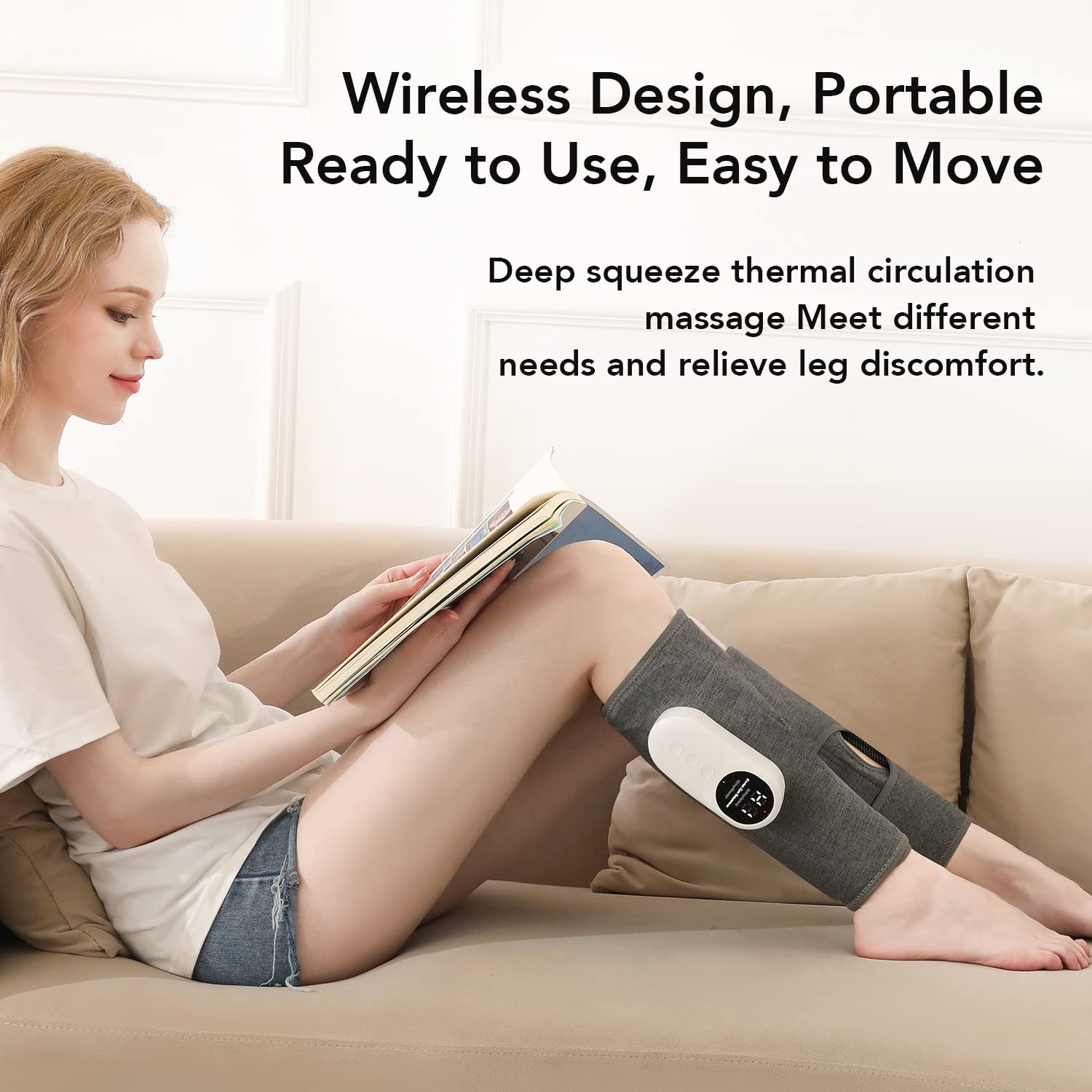 LINGTENG Leg Massager with Heat for Calf Circulation

