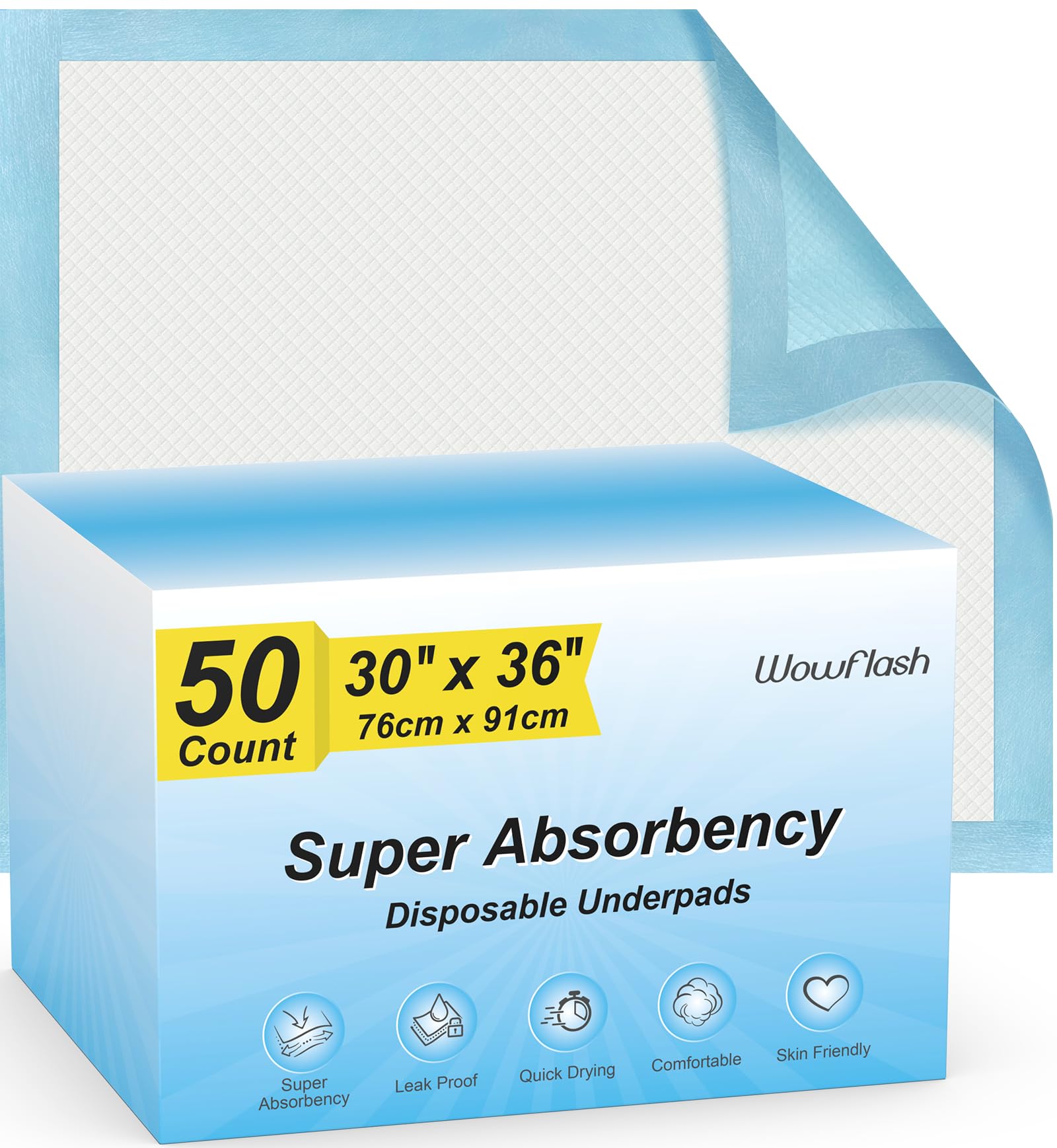 Wowflash Disposable Underpads Multi-Layer Protection

