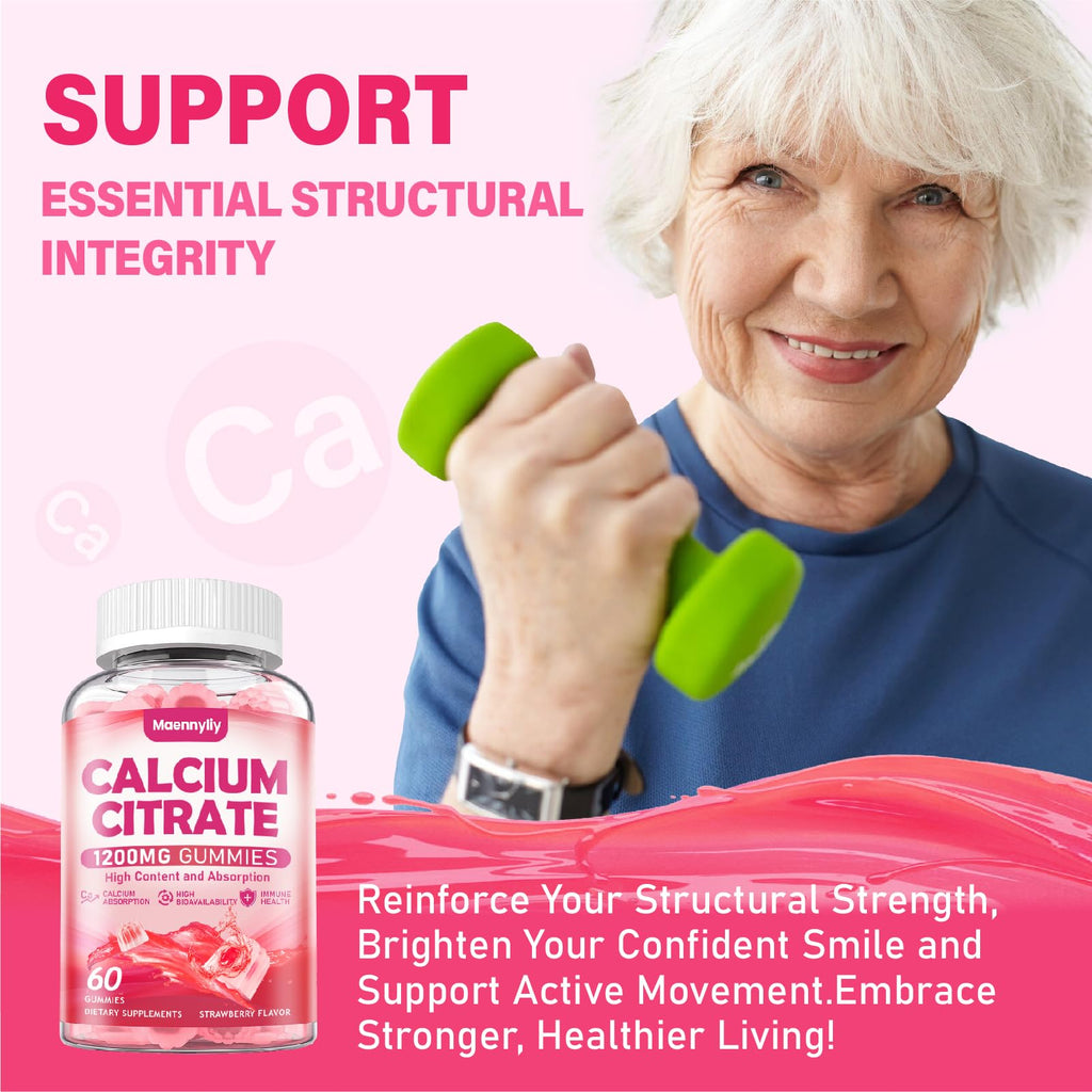 Calcium Citrate Gummies 1200 mg for Adults - Vegan


