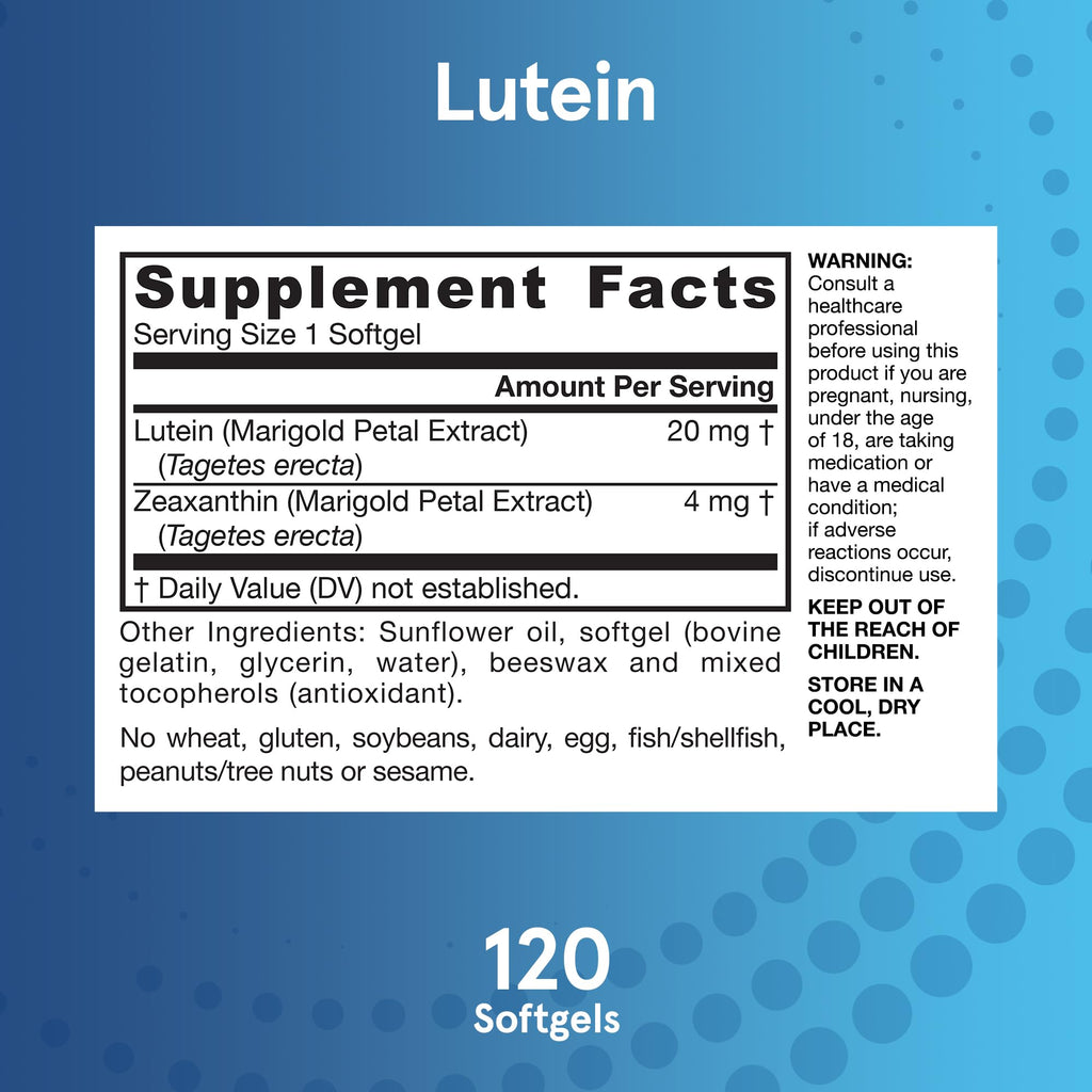 Jarrow Lutein with Zeaxanthin Softgels for Eye Health

