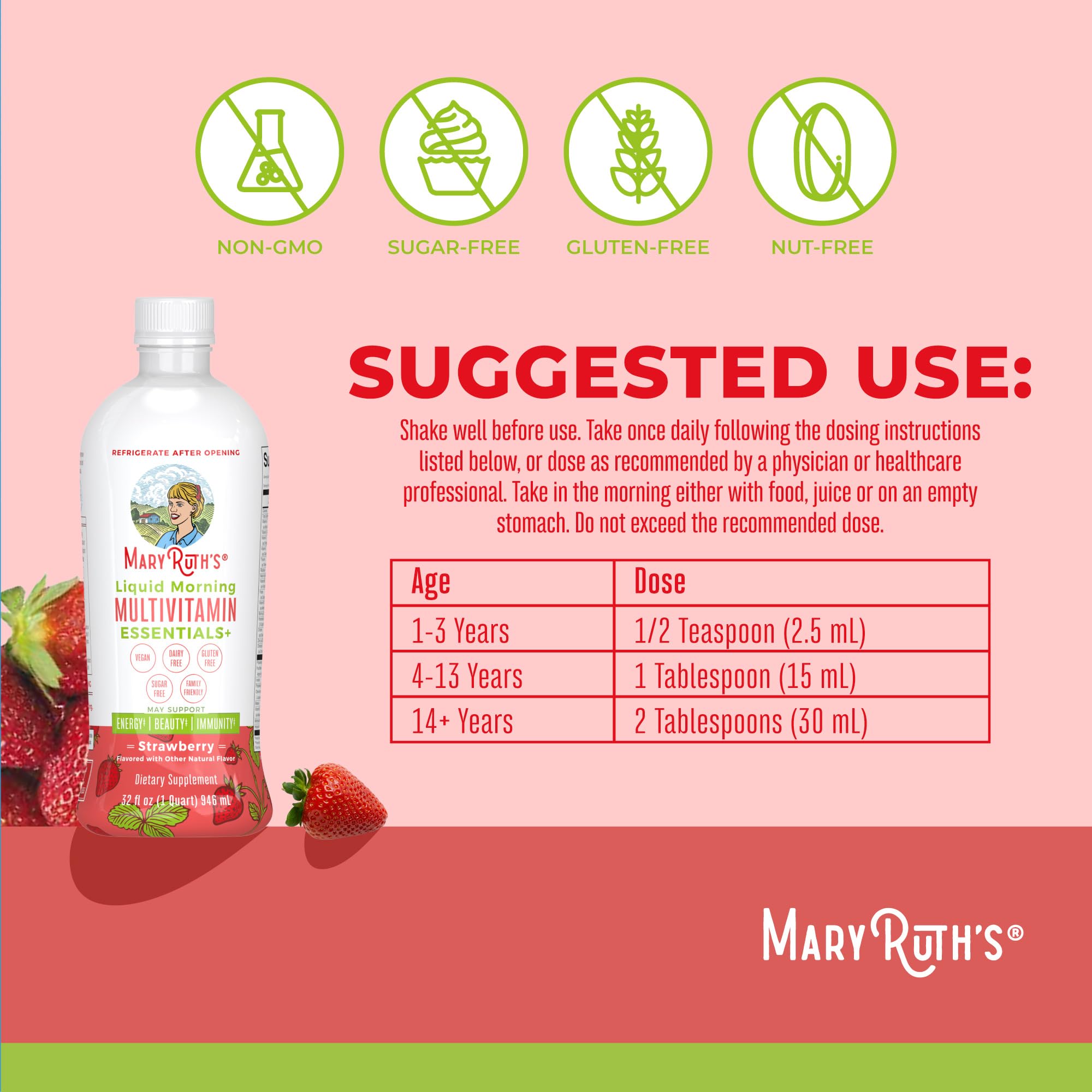 MaryRuth's Liquid Morning Multivitamin Essentials+ | Immunity

