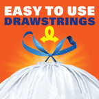Hefty Strong 13 Gallon Trash Bags - Unscented Drawstrings

