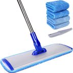 18in Microfiber Flat Mop Cleaning System | Stainless Steel Handle

