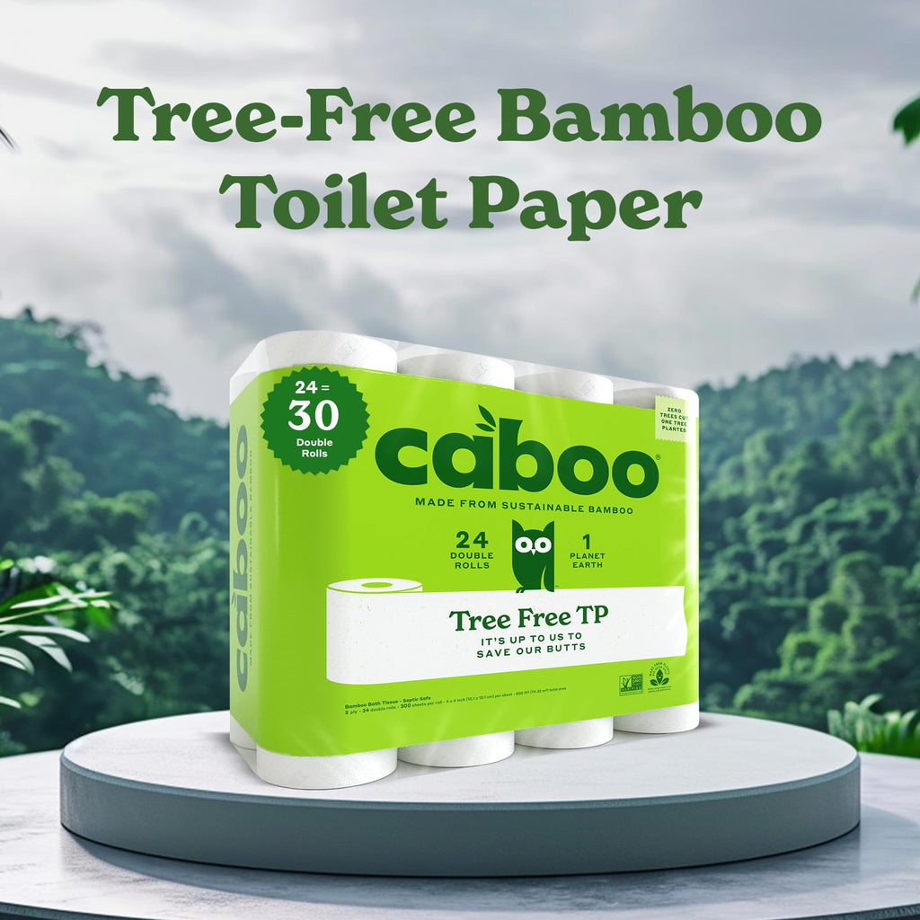 Caboo Tree Free Bamboo Toilet Paper 2-Ply Septic Safe

