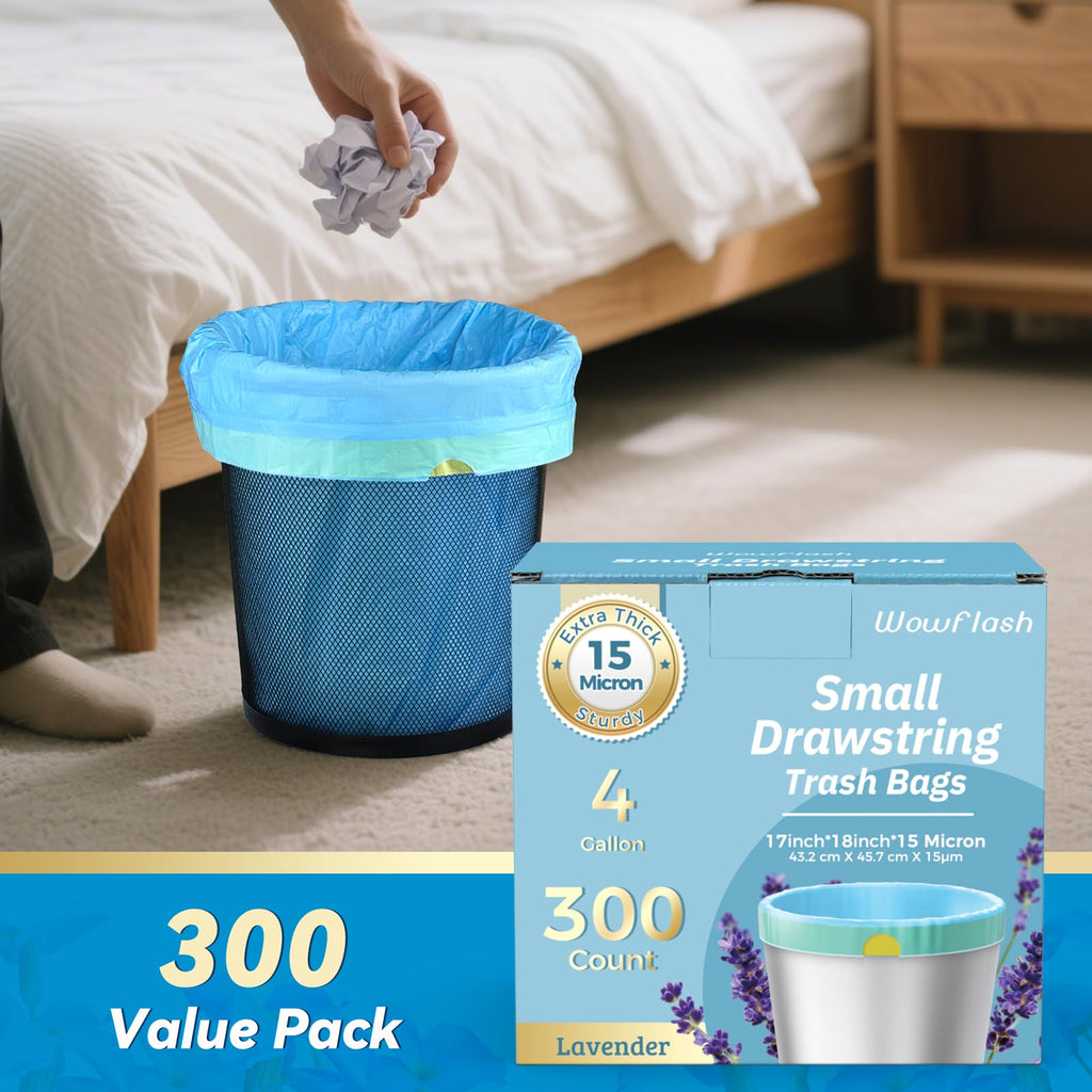 Trash Bags Tear-Resistant and Leak-Proof for Home & Office

