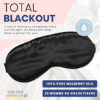 Blissy Silk Sleep Mask - Premium Mulberry Silk 22 Momme

