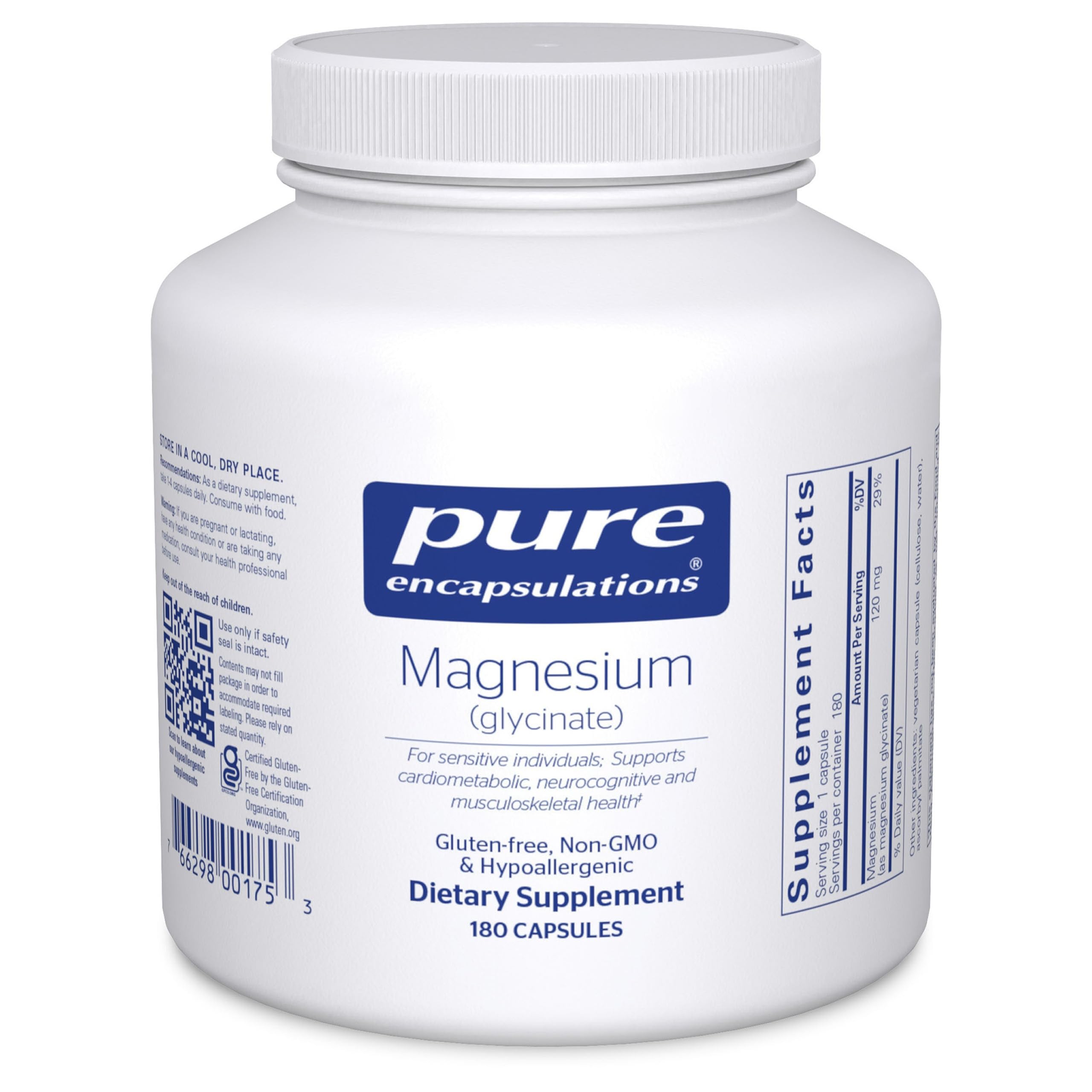 Pure Encapsulations Magnesium Glycinate Supplement for Stress Relief, Sleep & Heart Health