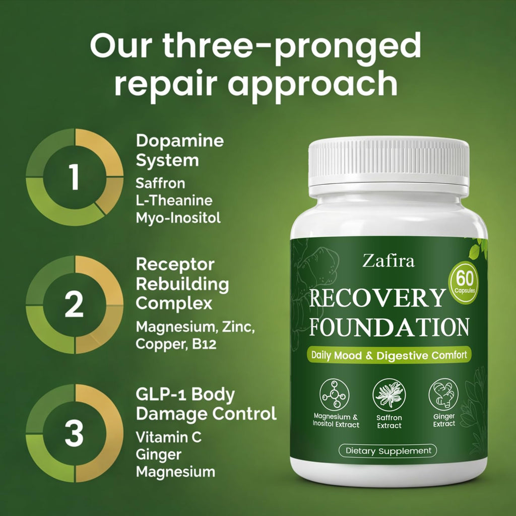 Zafira Recovery Foundation Capsules | Mood, Energy & Digestive Support

