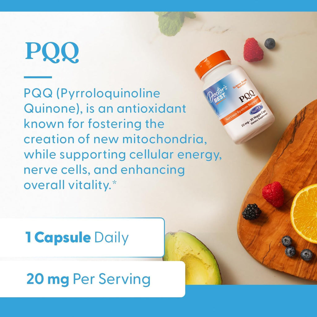 Doctor's Best PQQ BioPQQ 20 mg | Brain Health Support

