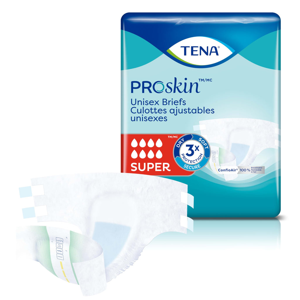 TENA ProSkin Incontinence Briefs for Adults - Super Absorbent

