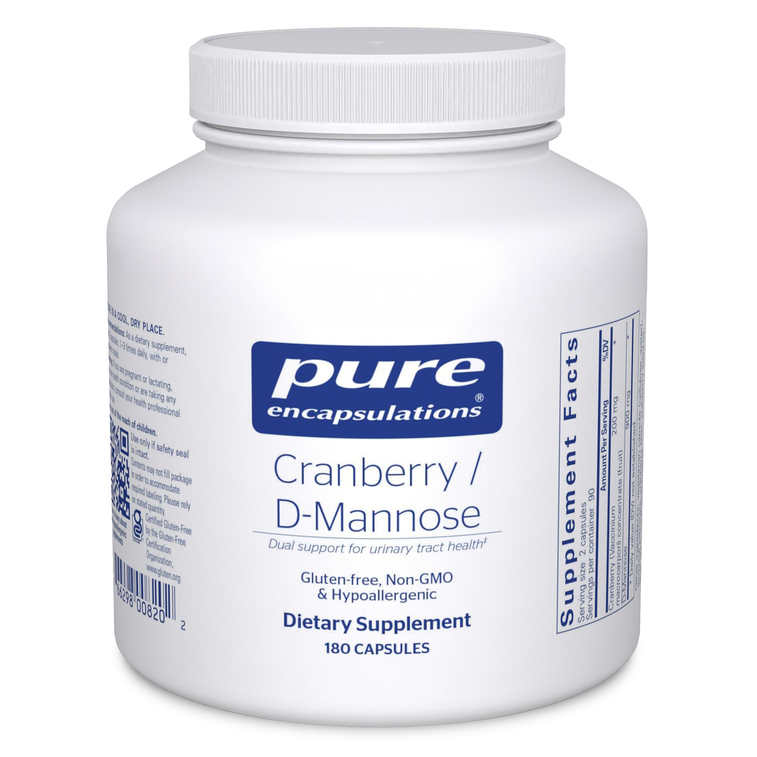 Pure Encapsulations Cranberry D-Mannose Urinary Tract Health Dietary Supplement