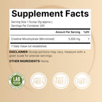 NatureBell Creatine Monohydrate Powder Micronized Unflavored

