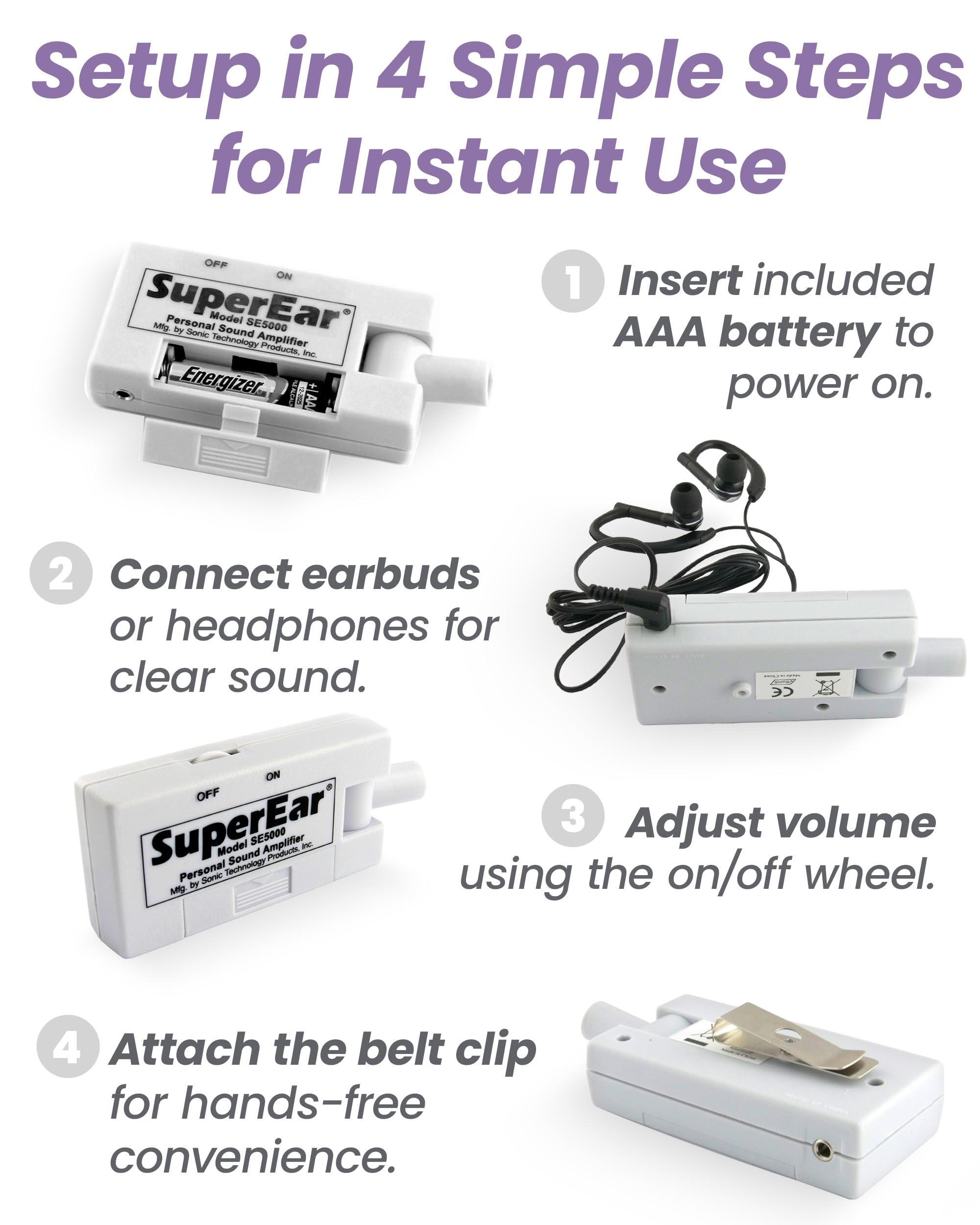 SuperEar SE5000 PSAP Personal Sound Amplifier for Seniors

