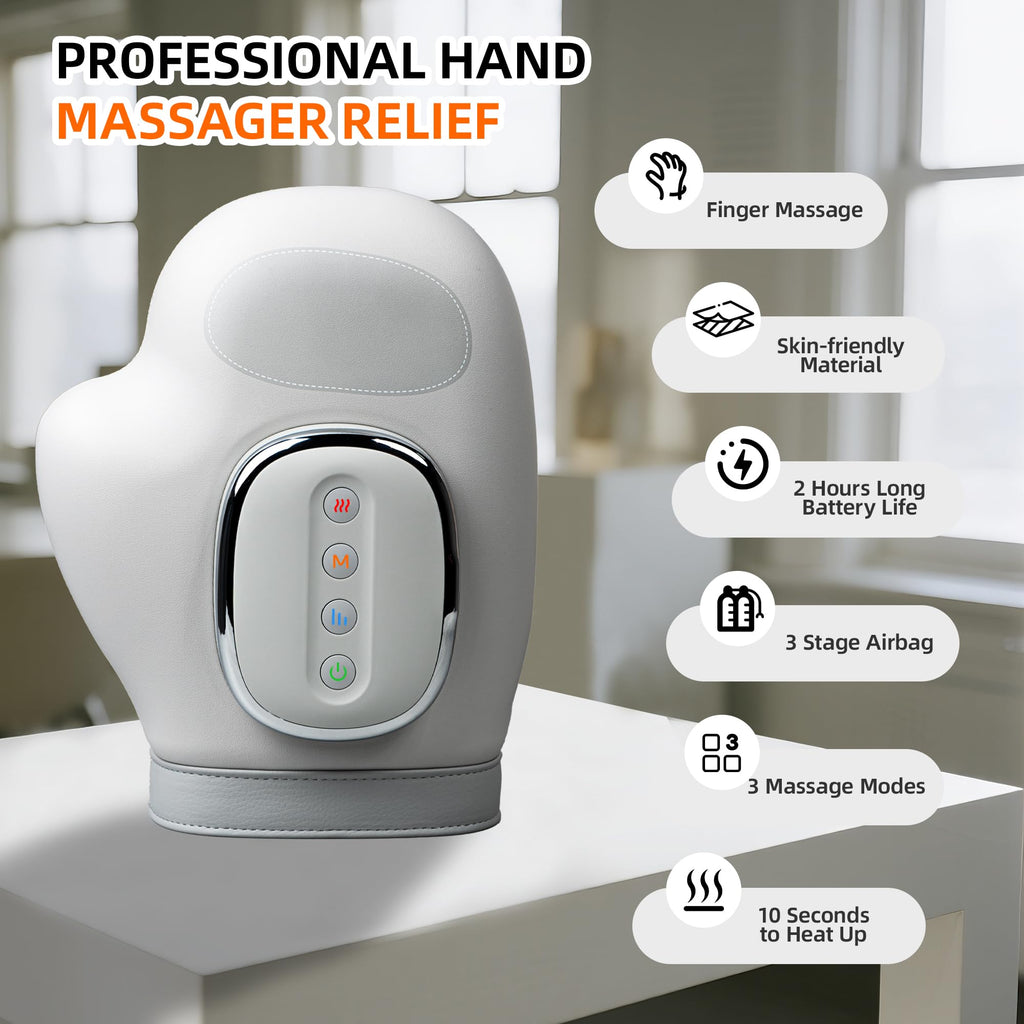 Smart Hand Massager with Heat and Compression – 3 Modes

