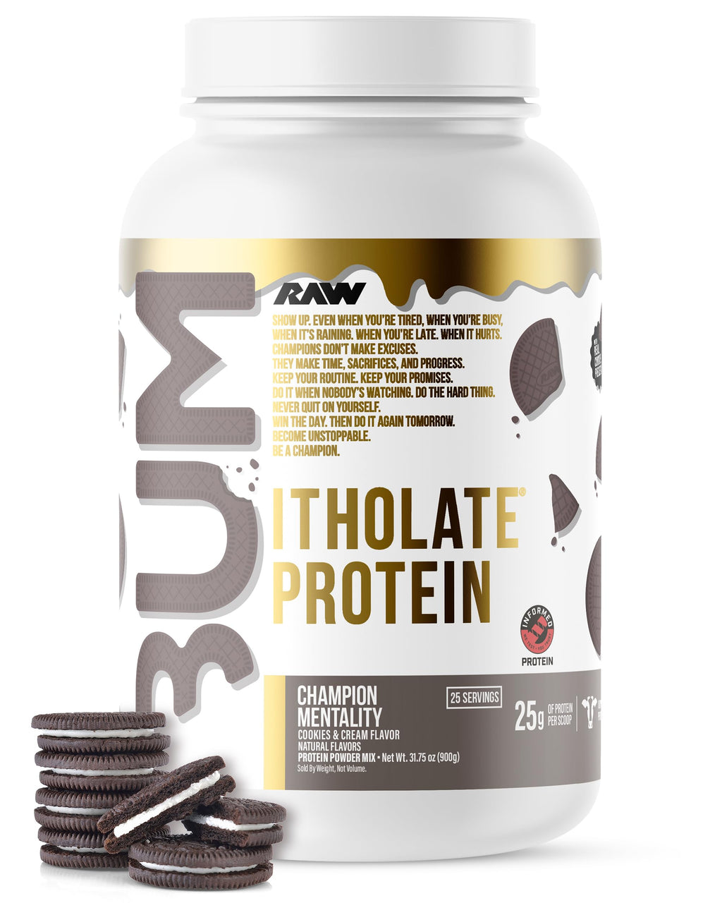 RAW Whey Isolate Protein Powder - Grass-Fed Low Fat Low Carb - 25 Servings