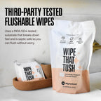 Wipe That Tush Flushable Wipes On-The-Go|Hypoallergenic Aloe

