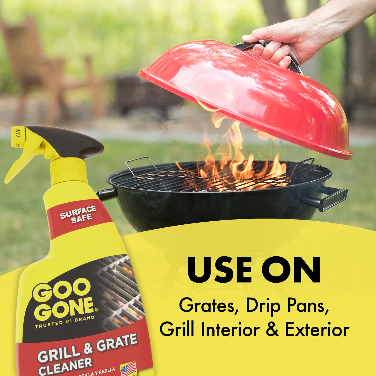 Goo Gone Grill and Grate Cleaner Spray for Grills and Smokers


