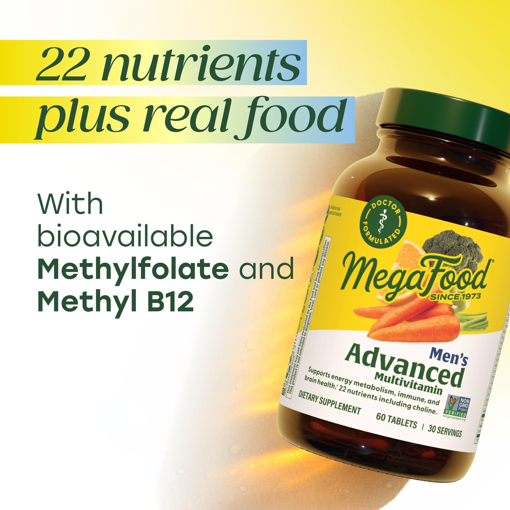 MegaFood Men's Advanced Multivitamin | Brain & Immune Support

