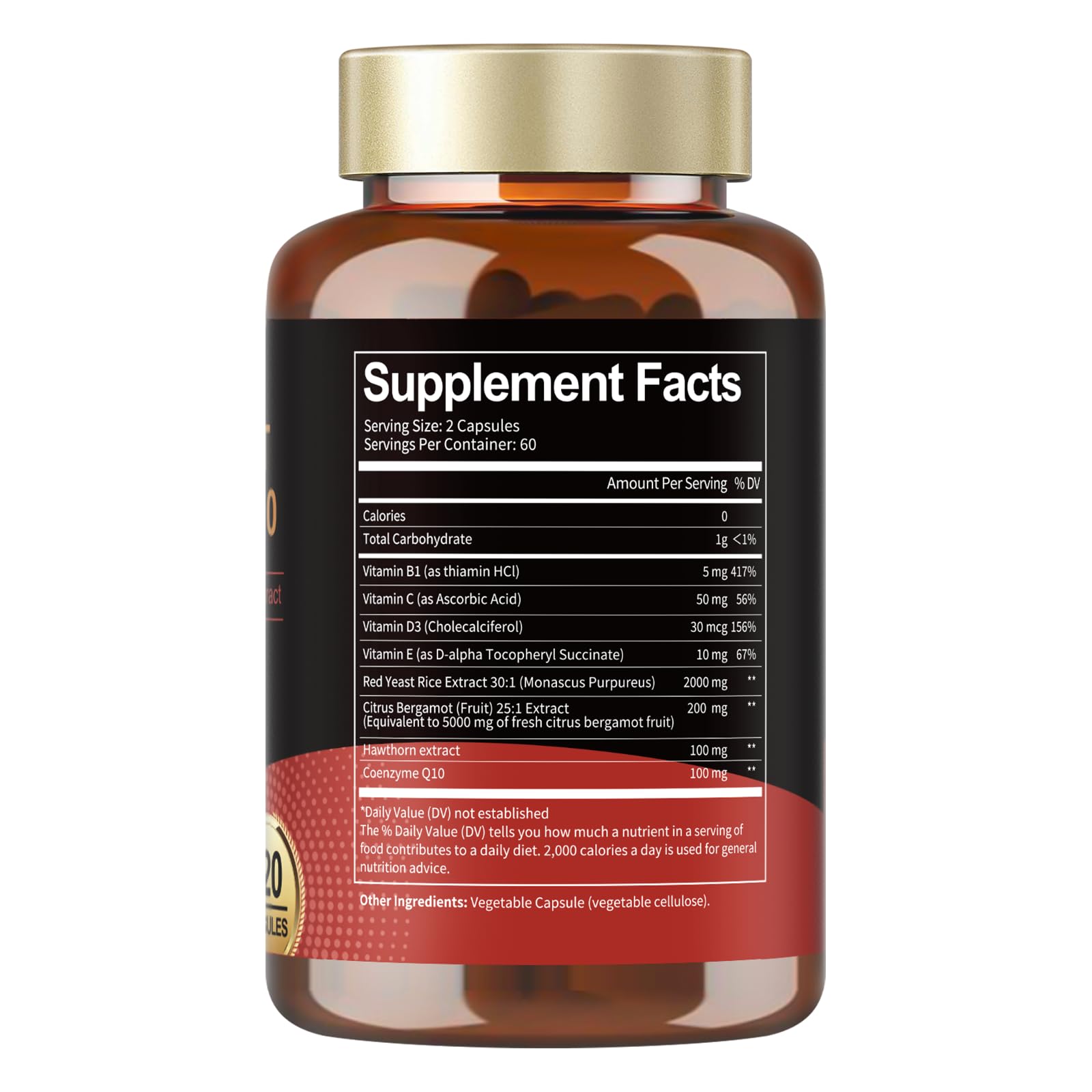 Totaria Red Yeast Rice with CoQ10 & Bergamot - Heart Health

