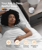 FamiSym Noise Machine for Sleep – 34 Sounds, Rechargeable

