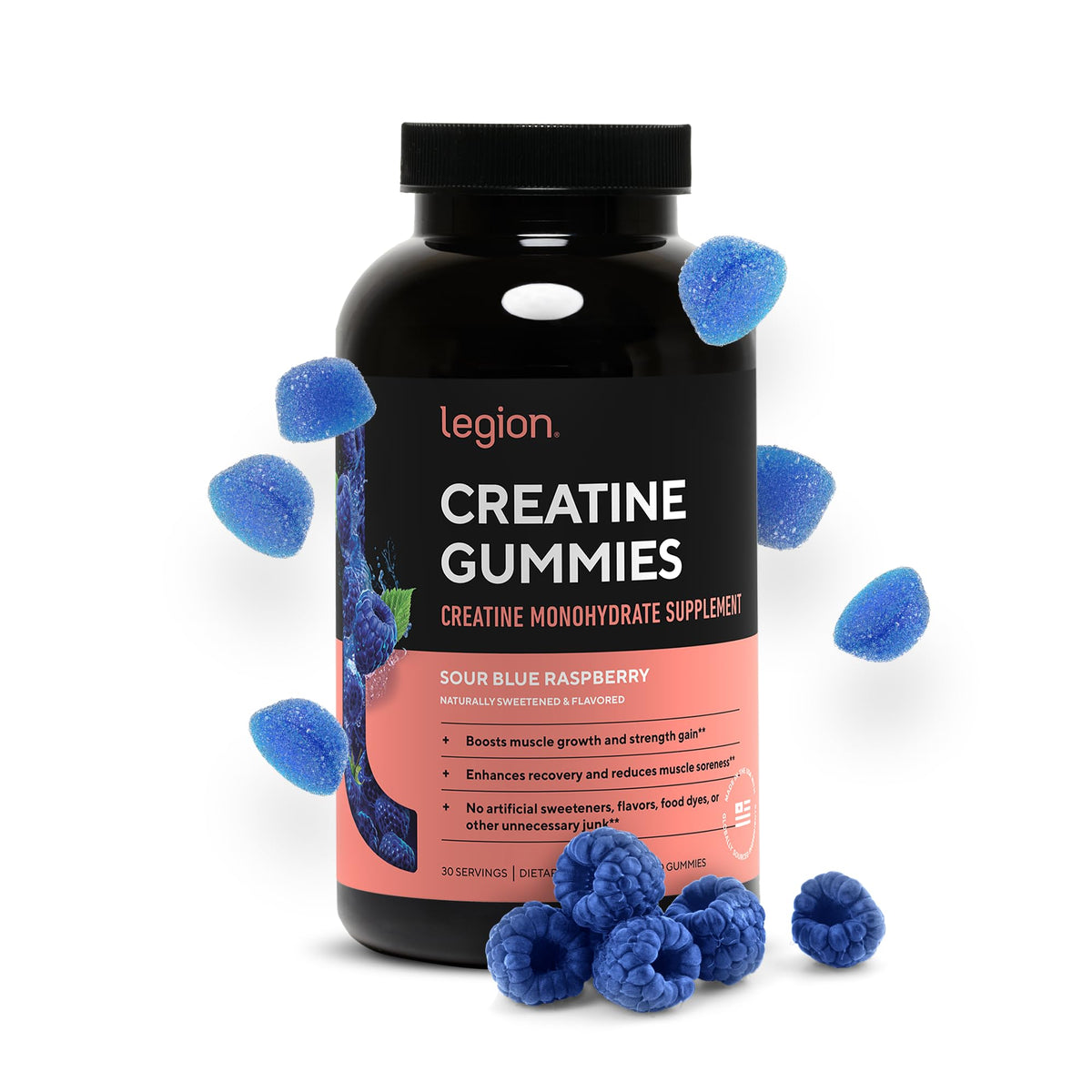 LEGION Creatine Monohydrate Gummies – Chewable Creatine for Muscle Growth & Recovery