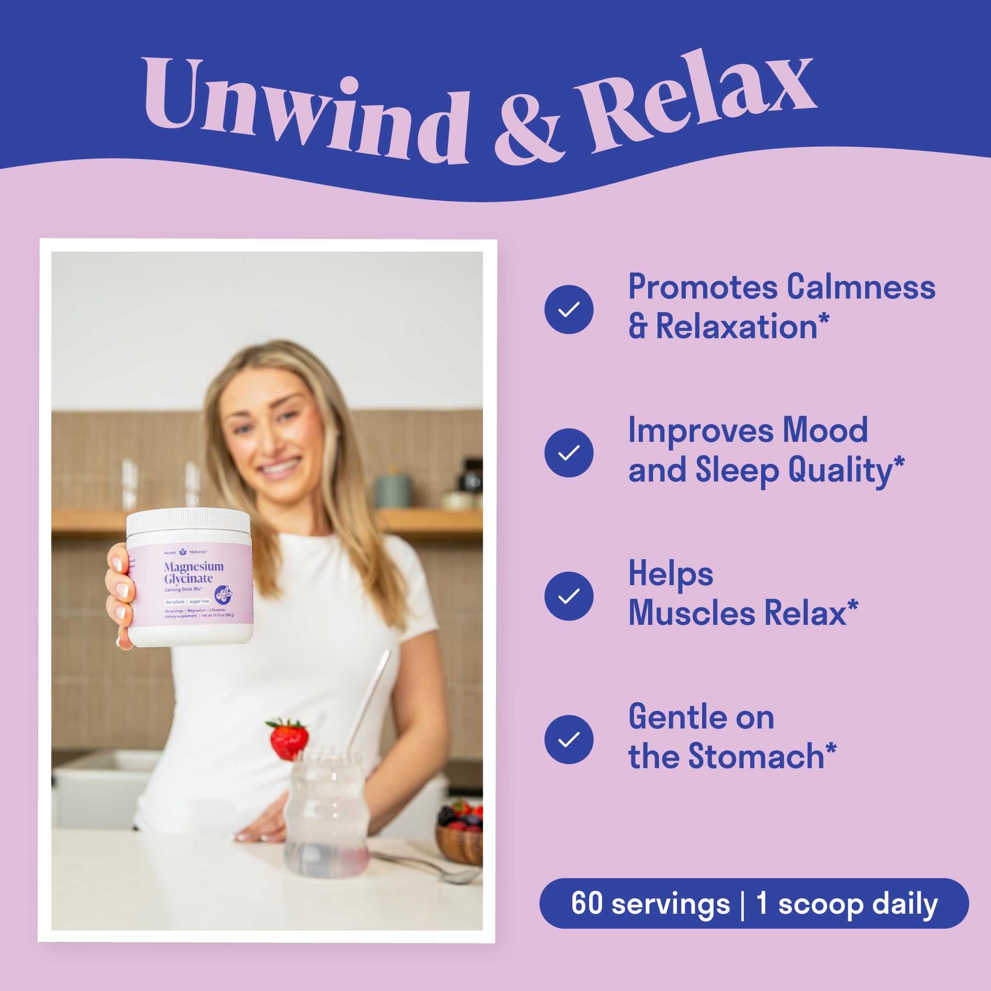 Magnesium Glycinate with L-Theanine for Sleep Support

