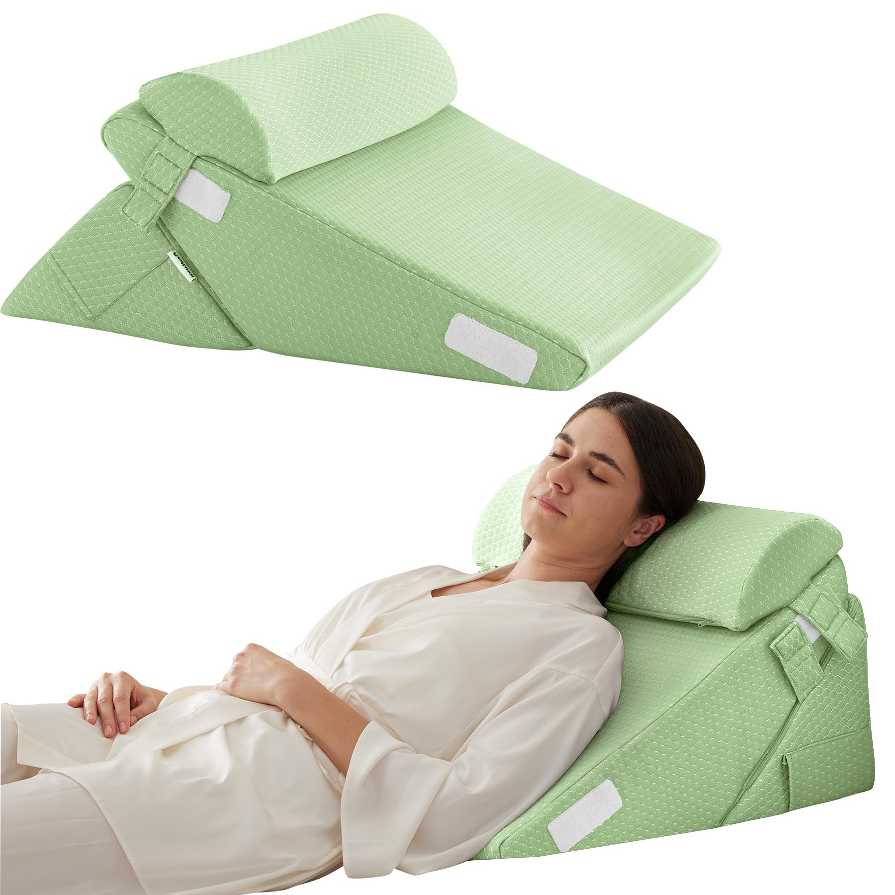 Bedluxe Wedge Pillow Set - Adjustable Orthopedic Bed Wedges