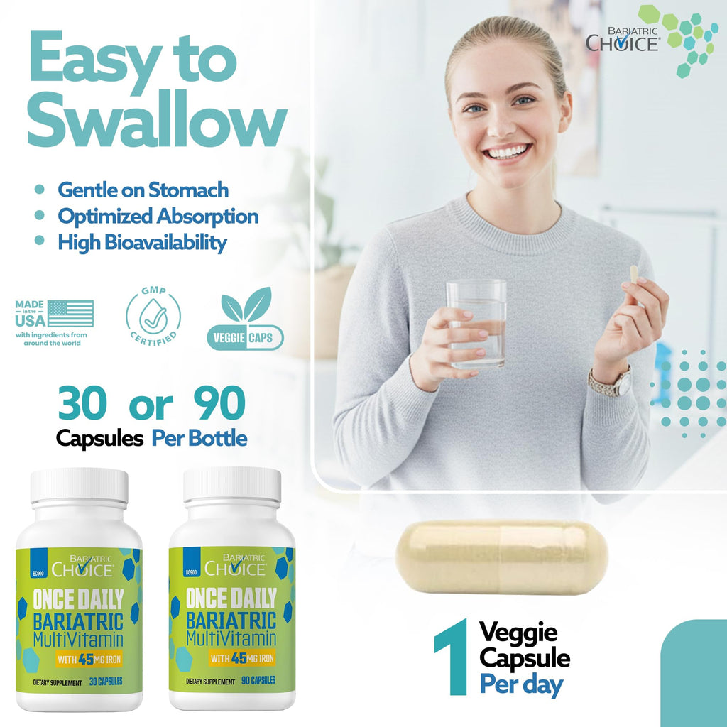 Bariatric Choice Multivitamin with Iron – Once Daily Capsule

