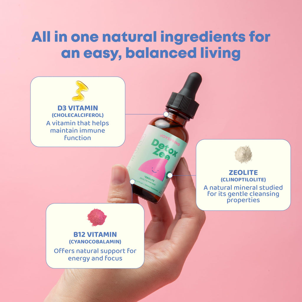 JoySpring DetoxZee Zeolite Drops for Kids - Berry Flavor

