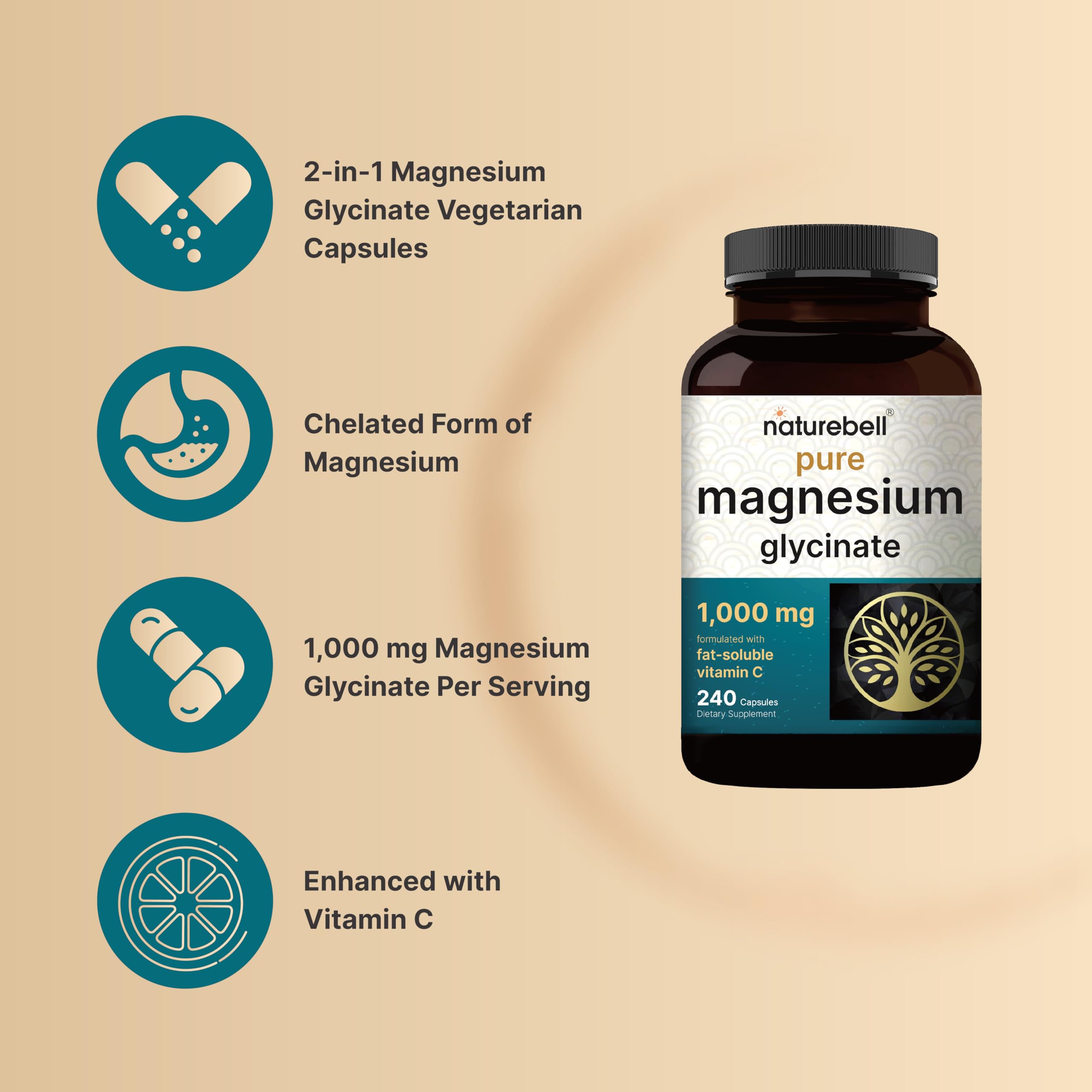 NatureBell Magnesium Supplement | Pure Mineral Support

