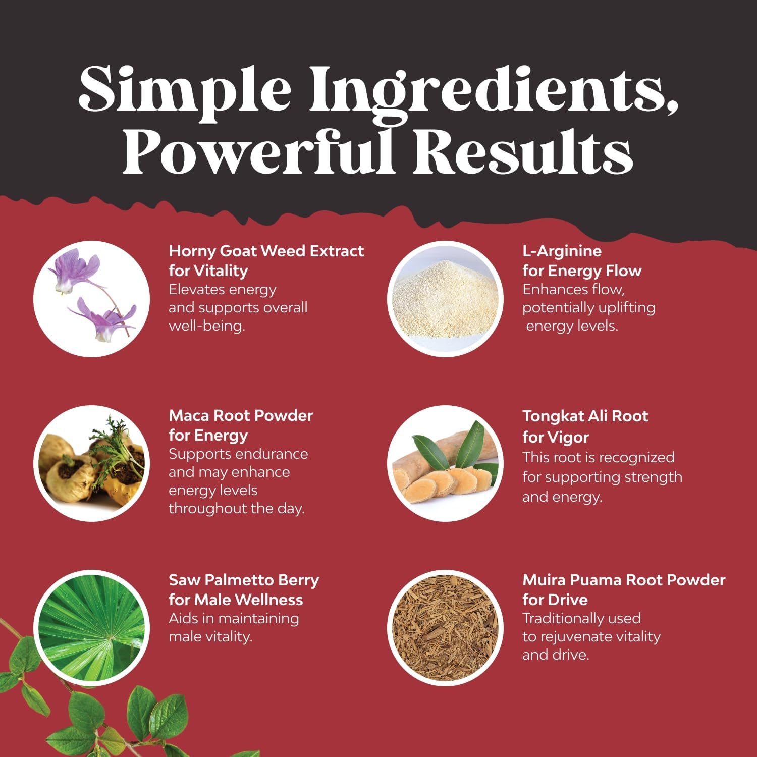 Horny Goat Weed for Men - Extra Strength Herbal Energy

