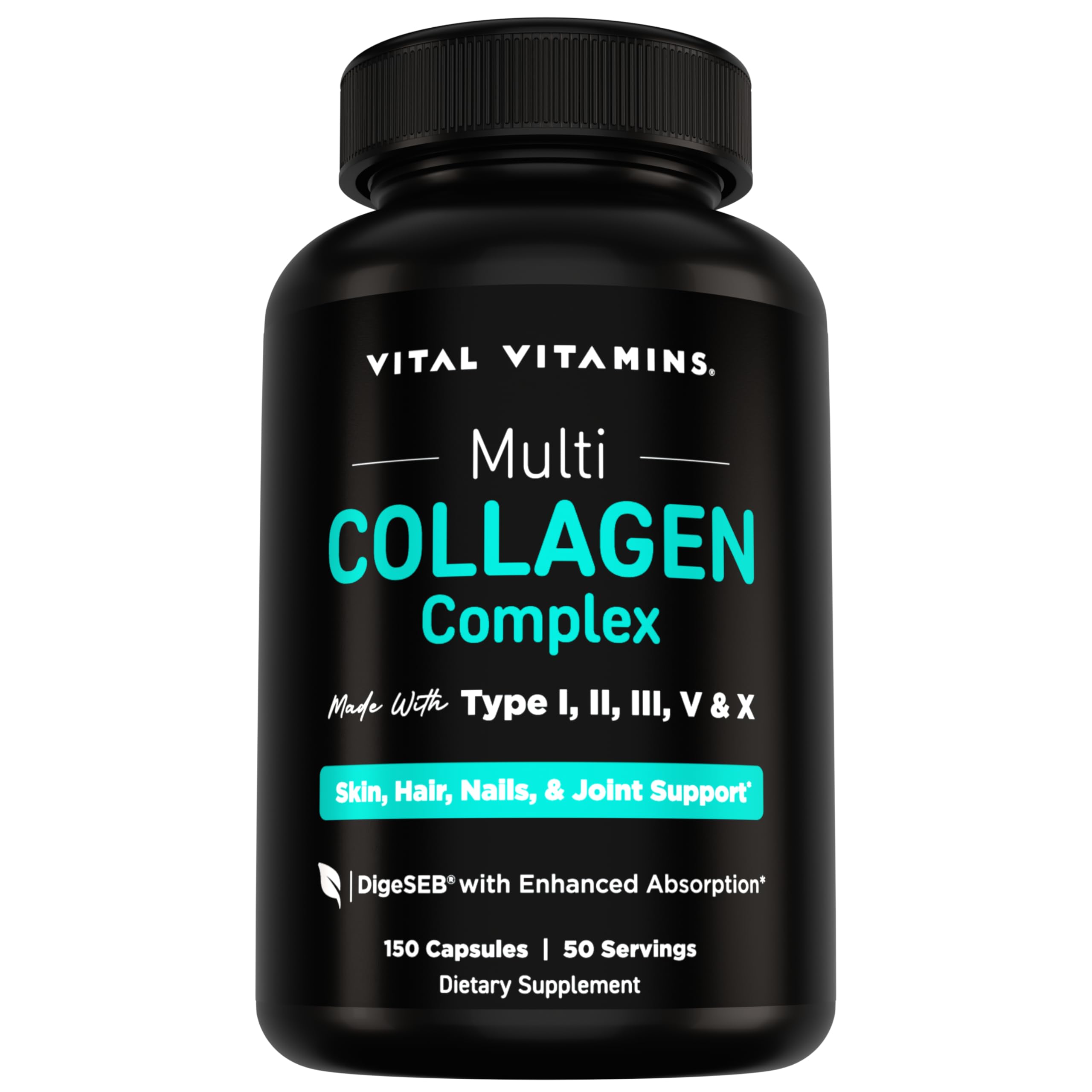 Multi Collagen Peptides Capsules by Vital Vitamins

