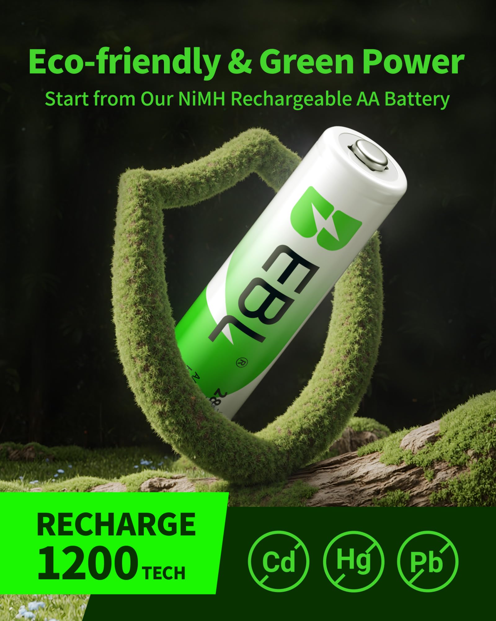 EBL Rechargeable Ni-MH Batteries High Capacity

