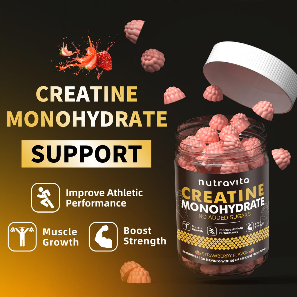 Nutravita Creatine Monohydrate Gummies NSF Certified


