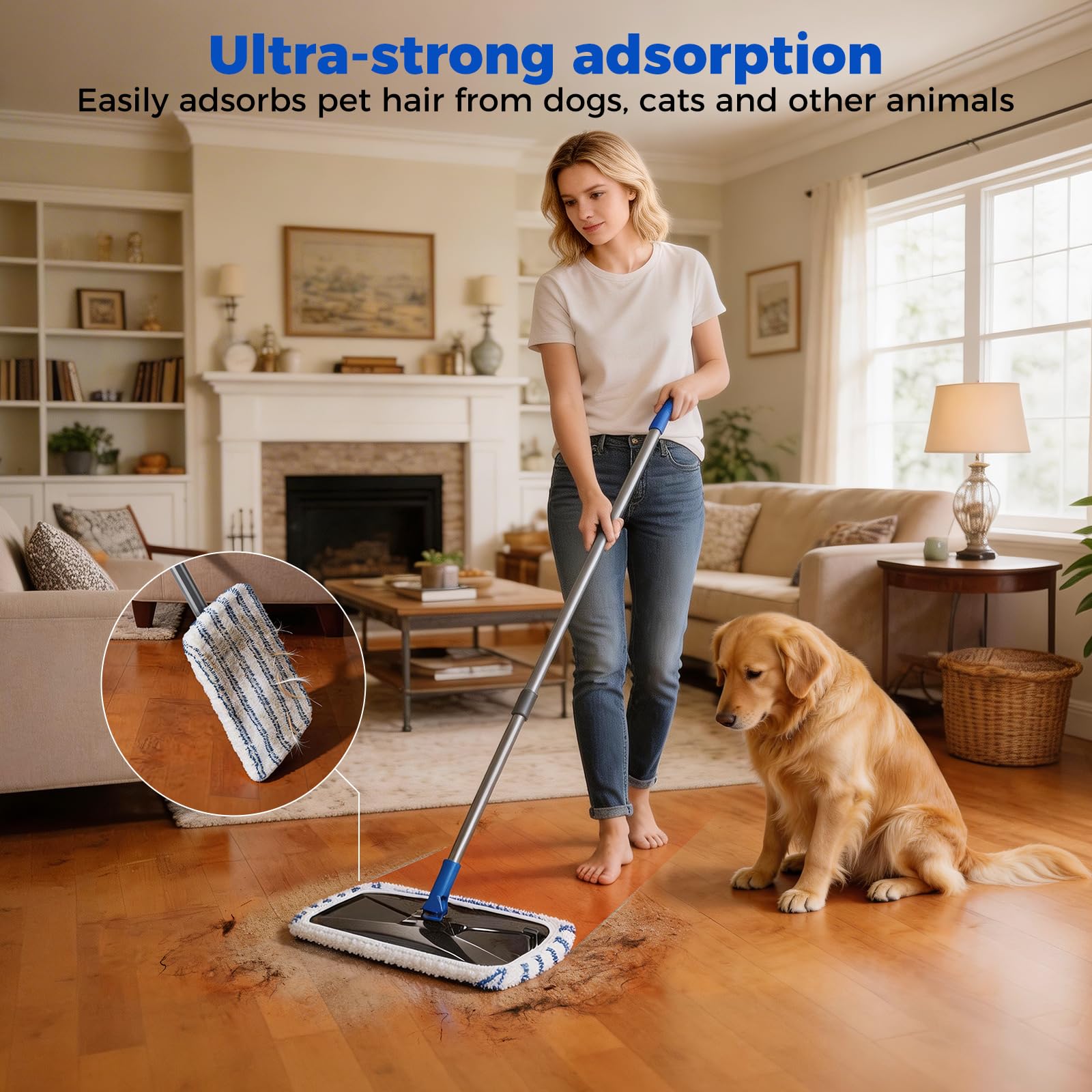 Masthome Microfiber Mop for Floor Cleaning - Five Pads

