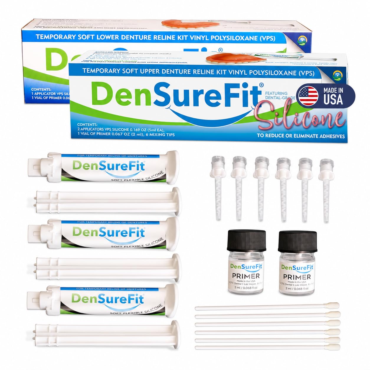 DenSureFit Silicone Denture Reliner Kit for Comfort

