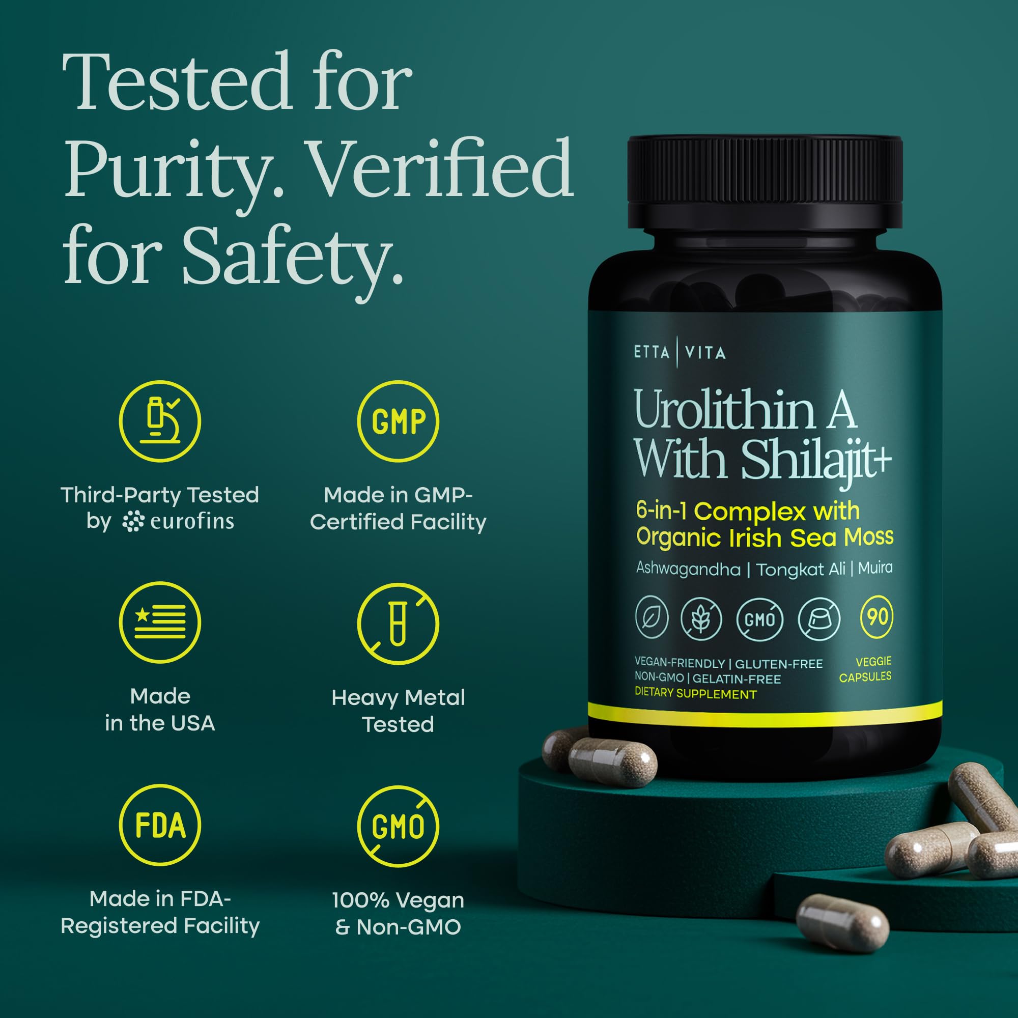 Urolithin-A Complex with Shilajit for Energy & Focus

