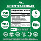 Zazzee Green Tea Extract Capsules - Extra Strength

