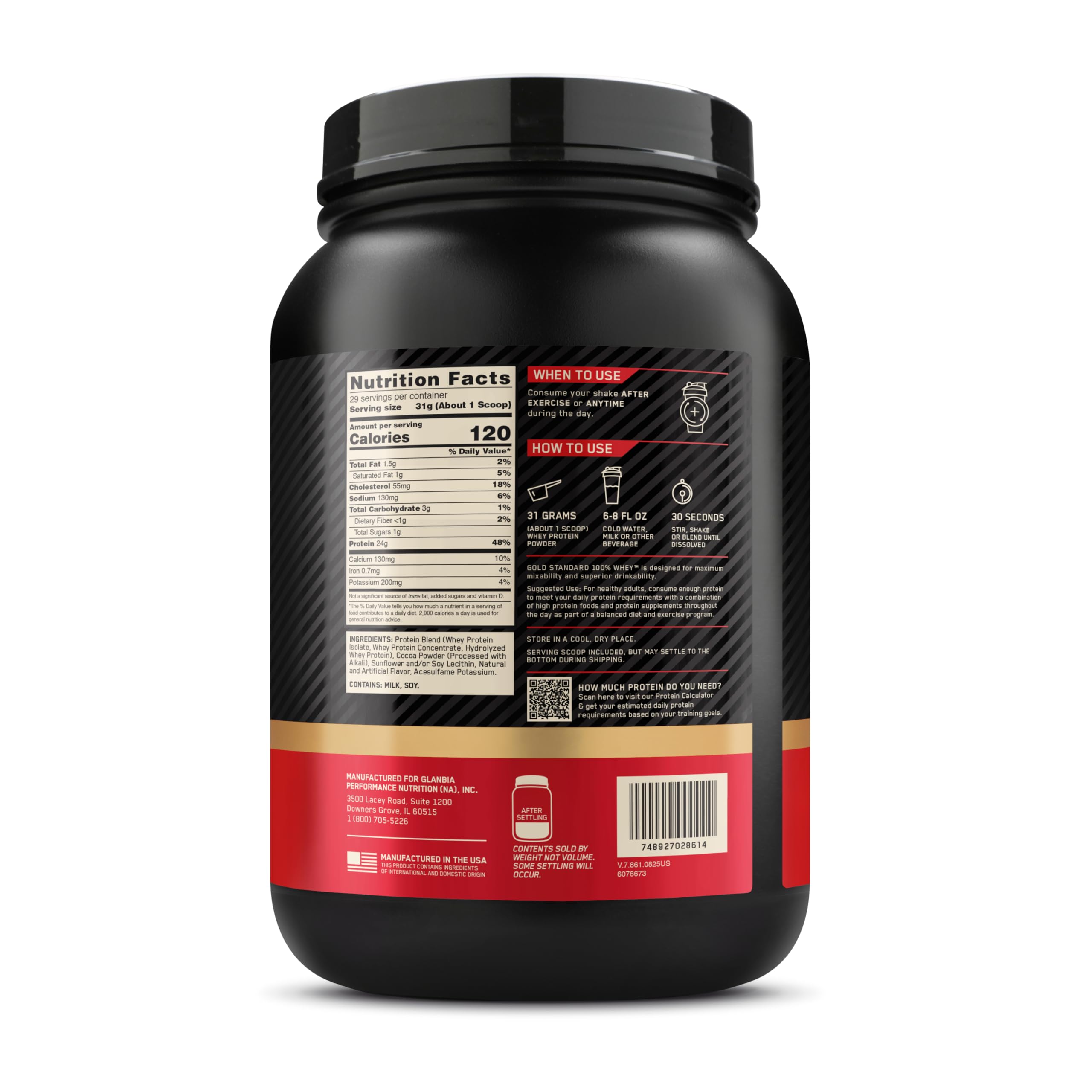 Whey Protein Powder Optimum Nutrition Gold Standard

