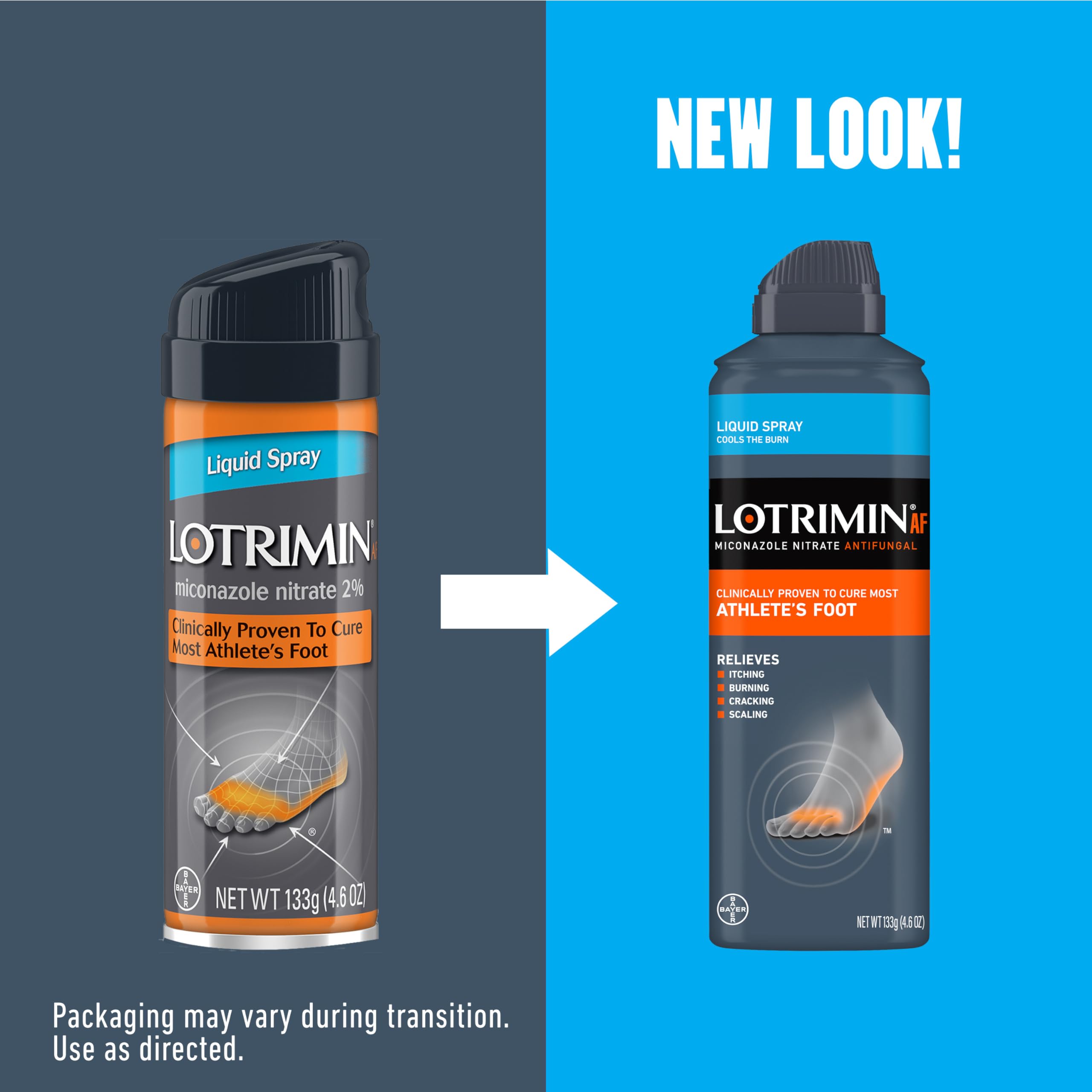 Lotrimin AF Athlete's Foot Liquid Spray 2% Miconazole Nitrate

