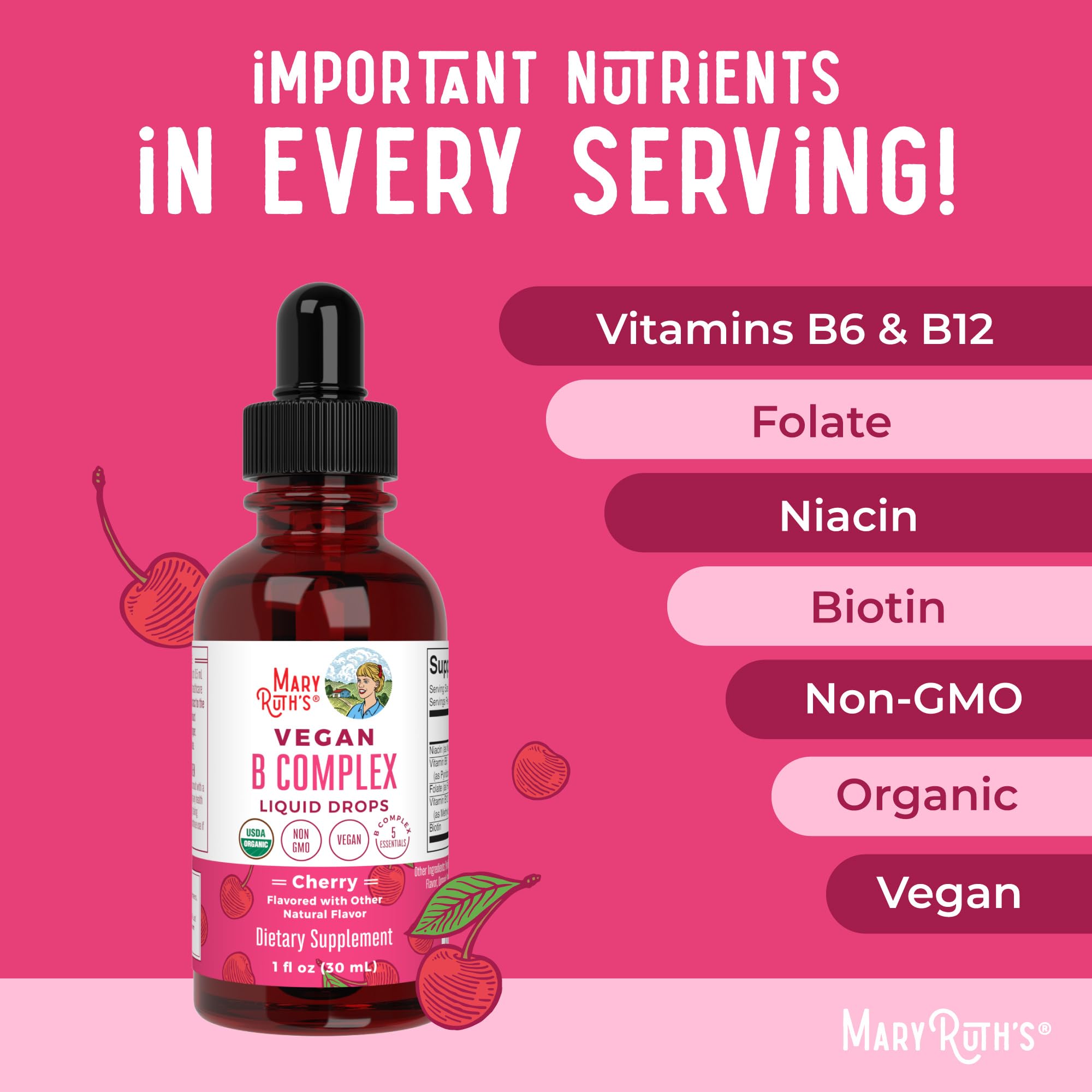 MaryRuth's Organics Vitamin B Complex | Metabolic Support

