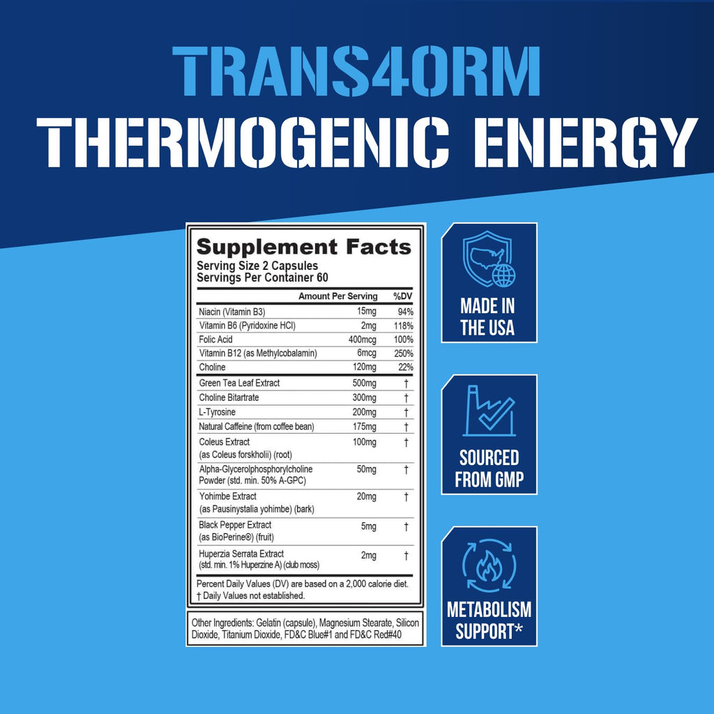 EVL Trans4orm Thermogenic Fat Burner | Green Tea

