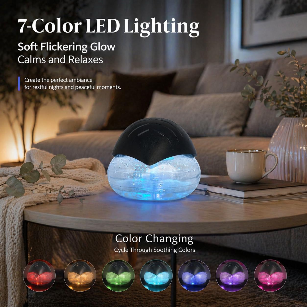 Air Freshener Diffuser with Essential Oils and Night Light

