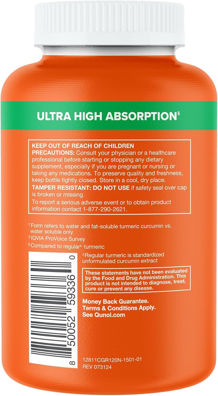 Qunol Turmeric & Ginger Capsules Ultra High Absorption


