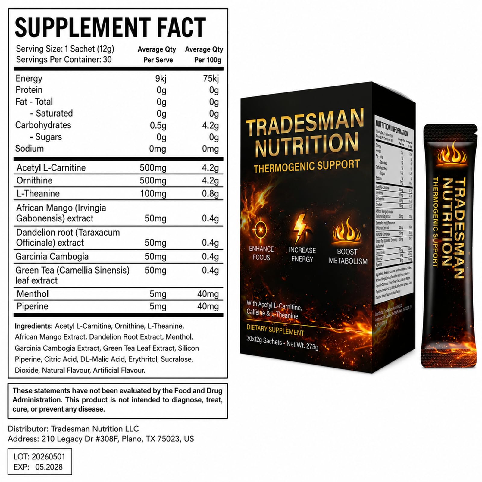 Shred Pre-Workout Thermogenic Powder | Focus and Energy

